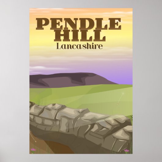 Pendle Hill Lancashire Poster (Voorkant)