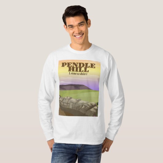 Pendle Hill Lancashire T-shirt (Voorkant volledig)