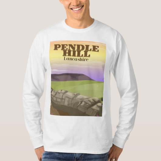 Pendle Hill Lancashire T-shirt (Voorkant)