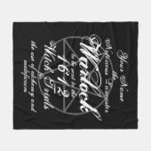 Pendle of Salem Heks Trials Warlock Gothic Fleece Deken (Voorkant (Horizontaal))