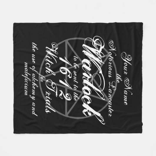 Pendle of Salem Heks Trials Warlock Gothic Fleece Deken (Voorkant (Horizontaal))