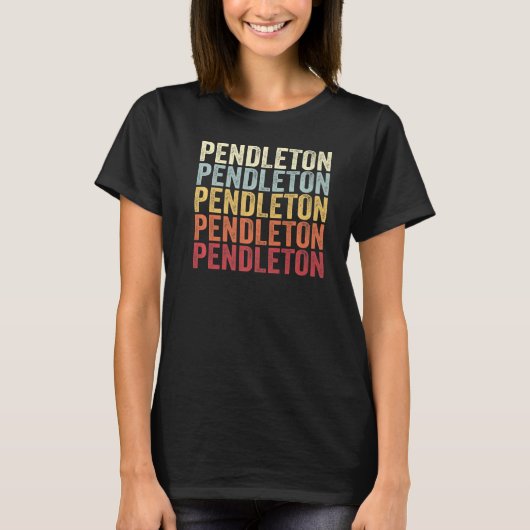 Pendleton New York Pendleton NY Retro  tekst T-shirt (Voorkant)