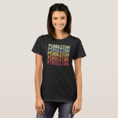 Pendleton New York Pendleton NY Retro  tekst T-shirt (Voorkant volledig)