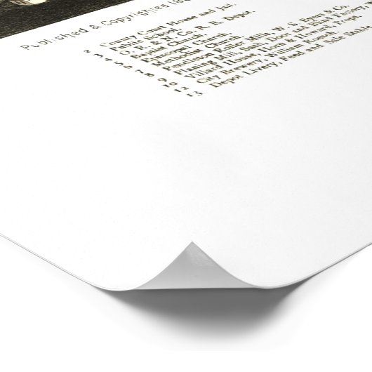 Pendleton, OF Panoramische Kaart - 1884 Poster (Hoek)