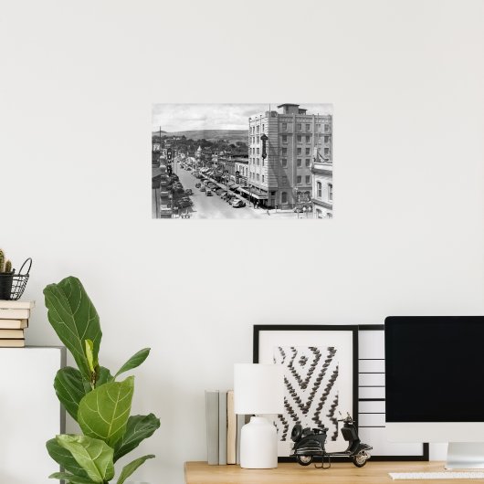 Pendleton, Oregon Main Street Uitzicht Foto Poster (Thuiskantoor)