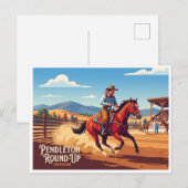 Pendleton Round-Up Oregon Briefkaart (Voorkant / Achterkant)