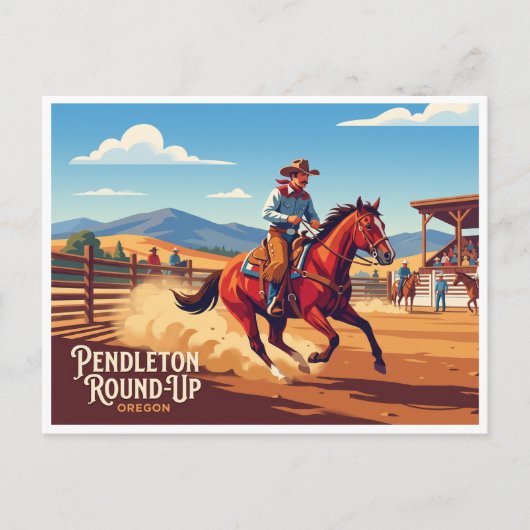 Pendleton Round-Up Oregon Briefkaart (Voorkant)