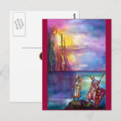 PENDRAGON Medieval Knachten, Lake Sunset, Fantasy Briefkaart (Voorkant / Achterkant)