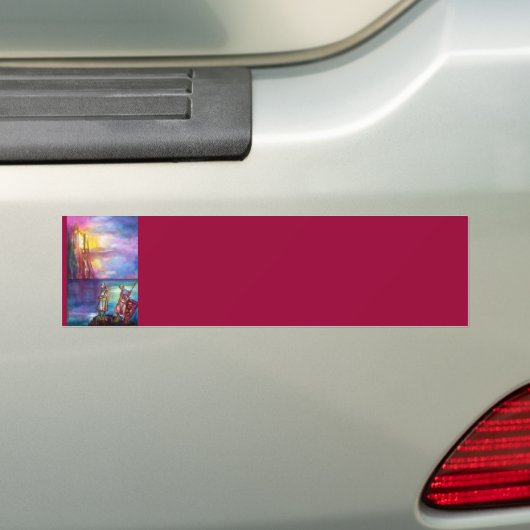 PENDRAGON Medieval Knachten, Lake Sunset, Fantasy Bumpersticker (Op auto)