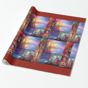 PENDRAGON Medieval Knachten, Lake Sunset, Fantasy Cadeaupapier