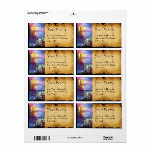 PENDRAGON Medieval Knachten, Lake Sunset, Fantasy Etiket (Full Sheet)