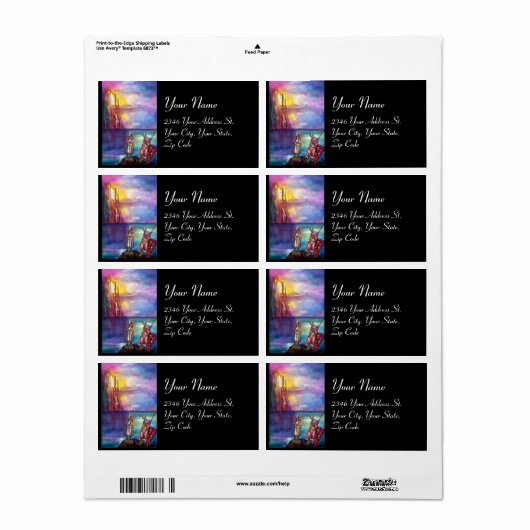 PENDRAGON Medieval Knachten, Lake Sunset, Fantasy Etiket (Full Sheet)