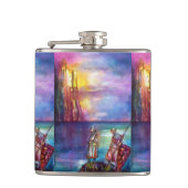 PENDRAGON Medieval Knachten, Lake Sunset, Fantasy Heupfles (Voorkant)