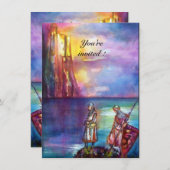PENDRAGON Medieval Knachten, Lake Sunset, Fantasy Kaart (Voorkant / Achterkant)
