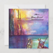 PENDRAGON Medieval Knachten, Lake Sunset, Fantasy Kaart (Achterkant)