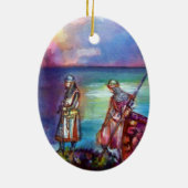 PENDRAGON Medieval Knachten, Lake Sunset, Fantasy Keramisch Ornament (Achterkant)
