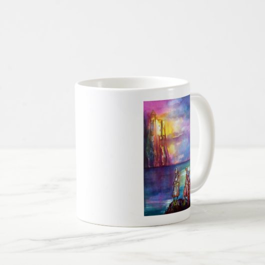 PENDRAGON Medieval Knachten, Lake Sunset, Fantasy Koffiemok (Voorkant rechts)