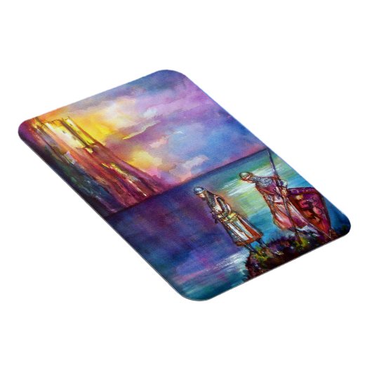 PENDRAGON Medieval Knachten, Lake Sunset, Fantasy Magneet (Rechterzijde)