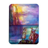 PENDRAGON Medieval Knachten, Lake Sunset, Fantasy Magneet (Verticaal)