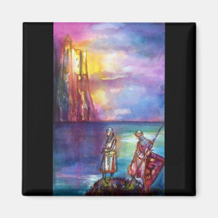 PENDRAGON Medieval Knachten, Lake Sunset, Fantasy Magneet