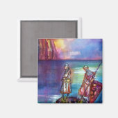 PENDRAGON Medieval Knachten, Lake Sunset, Fantasy Magneet (Voorkant / Achterkant)