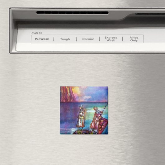 PENDRAGON Medieval Knachten, Lake Sunset, Fantasy Magneet (Insitu (Vaatwasser))