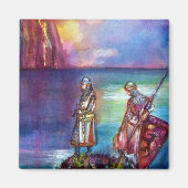PENDRAGON Medieval Knachten, Lake Sunset, Fantasy Magneet (Voorkant)