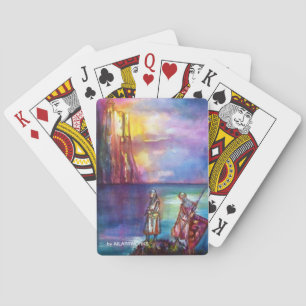 PENDRAGON Medieval Knachten, Lake Sunset, Fantasy Pokerkaarten