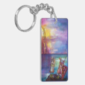 PENDRAGON Medieval Knachten, Lake Sunset, Fantasy Sleutelhanger (Voorkant Links)