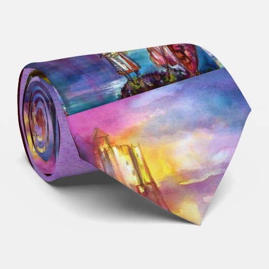 PENDRAGON Medieval Knachten, Lake Sunset, Fantasy Stropdas (Opgerold)