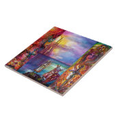 PENDRAGON Medieval Knachten, Lake Sunset, Fantasy Tegeltje (Zijkant)