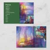 PENDRAGON Medieval Knachten, Lake Sunset, Fantasy Visitekaartje (Voorkant / Achterkant)