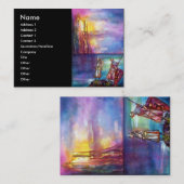 PENDRAGON Medieval Knachten, Lake Sunset, Fantasy Visitekaartje (Voorkant / Achterkant)