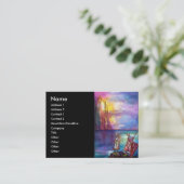 PENDRAGON Medieval Knachten, Lake Sunset, Fantasy Visitekaartje (Staand voorkant)