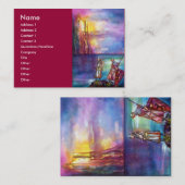 PENDRAGON Medieval Knachten, Lake Sunset, Fantasy Visitekaartje (Voorkant / Achterkant)