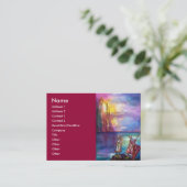 PENDRAGON Medieval Knachten, Lake Sunset, Fantasy Visitekaartje (Staand voorkant)