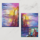 PENDRAGON Medieval Knachten, Lake Sunset, Fantasy Visitekaartje (Voorkant / Achterkant)