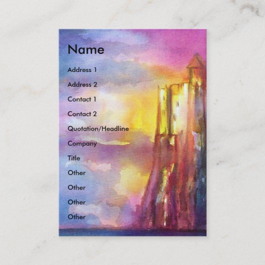 PENDRAGON Medieval Knachten, Lake Sunset, Fantasy Visitekaartje (Voorkant)