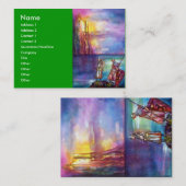 PENDRAGON Medieval Knachten, Lake Sunset, Fantasy Visitekaartje (Voorkant / Achterkant)