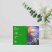 PENDRAGON Medieval Knachten, Lake Sunset, Fantasy Visitekaartje (Staand voorkant)