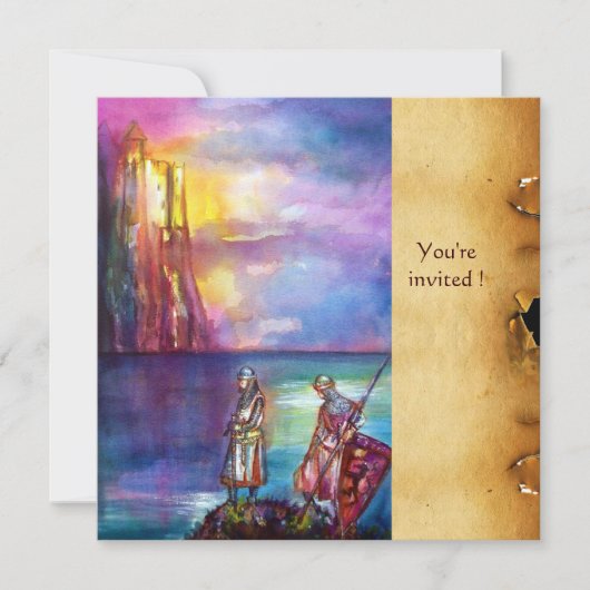 PENDRAGON Medieval Knachten, Lake Sunset, Parchmen Kaart (Voorkant)