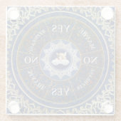 Pendulum board Chart Divation Game Angel Blue Glazen Onderzetter (Achterkant)