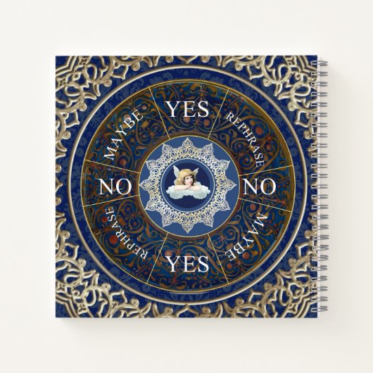 Pendulum board Chart Divation Game Angel Blue Notitieboek (Achterkant)
