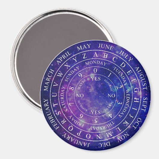 Pendulum Board Chart Divation Game Paarse Space Magneet (Voorkant / Achterkant)