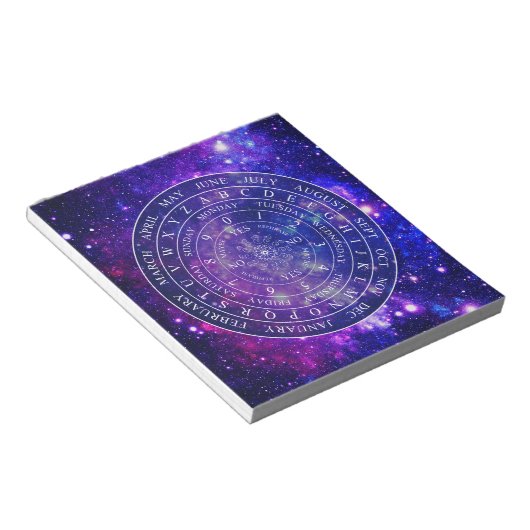 Pendulum Board Chart Divation Game Paarse Space Notitieblok (Schuin)