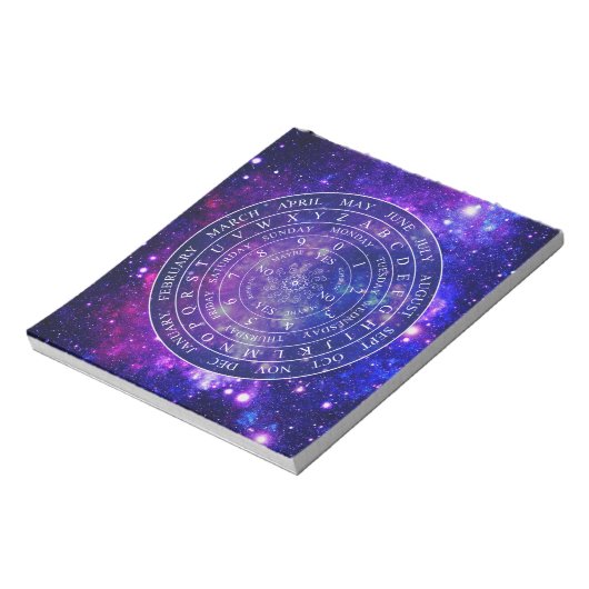 Pendulum Board Chart Divation Game Paarse Space Notitieblok (Linkerzijde)