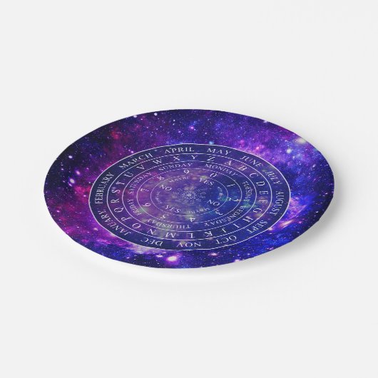 Pendulum Board Chart Divation Game Paarse Space Papieren Bordje (Gekanteld)