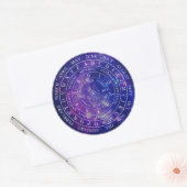 Pendulum Board Chart Divation Game Paarse Space Ronde Sticker (Envelop)