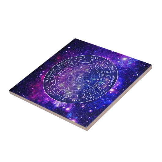 Pendulum Board Chart Divation Game Paarse Space Tegeltje (Zijkant)