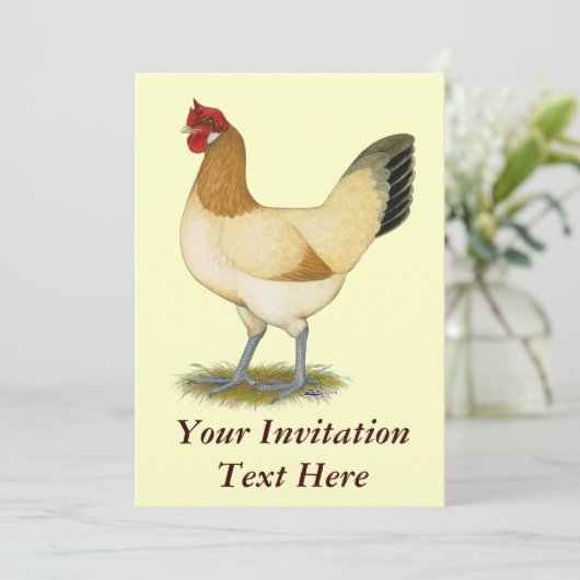 Penedesenca: Wheaten Hen Kaart (Staand voorkant)